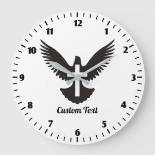 Taube mit großem Kreuz Uhr