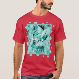 Taube mit keltischem Friedenstext in Aquatöne T-Shirt