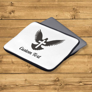 Taube mit Kreuz Laptop-Hülle Laptopschutzhülle