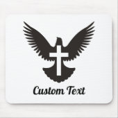 Taube mit Kreuz-Mauspad Mousepad (Vorne)