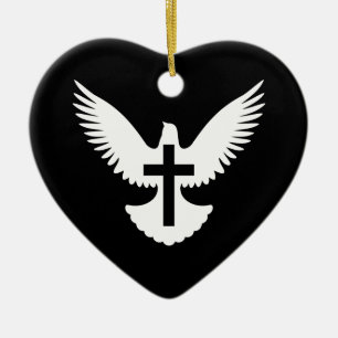 Taube mit Kreuzverzierung der Keramik Ornament