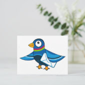 Taube mit Mail Envelope POstcard Postkarte (Stehend Vorderseite)