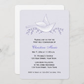 Taube mit Niederlassungen, Flieder, erste Einladung (Vorne/Hinten)