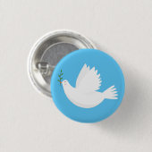 Taube mit Olivenzweig Button (Vorne & Hinten)