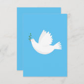 Taube mit Olivenzweig Dankeskarte (Vorne/Hinten)