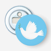 Taube mit Olivenzweig Flaschenöffner (Vorderseite)