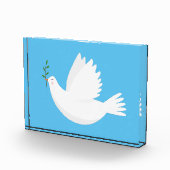 Taube mit Olivenzweig Fotoblock (Rechts)