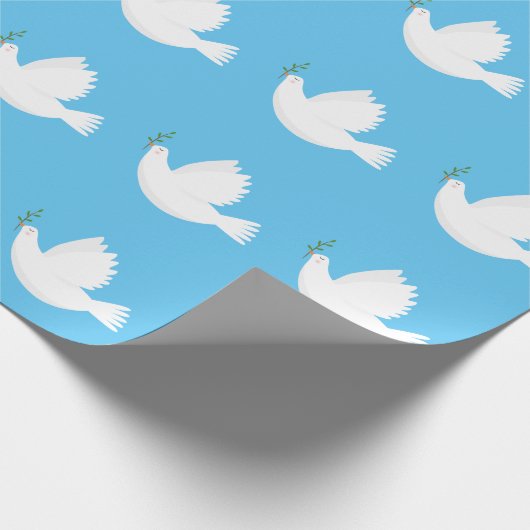 Taube mit Olivenzweig Geschenkpapier (Ecke)