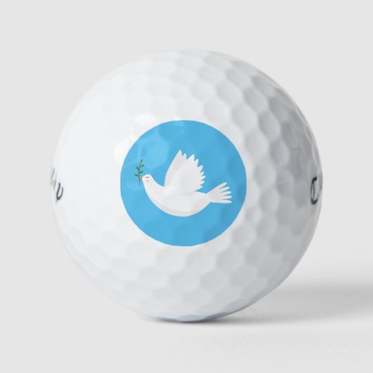 Taube mit Olivenzweig Golfball (Vorderseite)