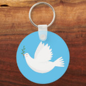 Taube mit Olivenzweig Schlüsselanhänger (Vorderseite)