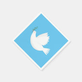 Taube mit Olivenzweig Serviette (Ecke)