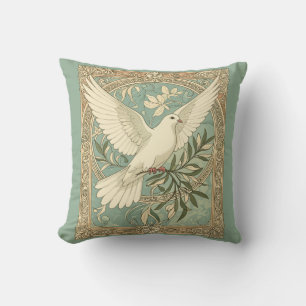 Taube mit Olivenzweig Weihnachtsdesign Kissen
