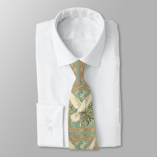 Taube mit Olivenzweig-Weihnachtsdesign Krawatte (Gebunden)