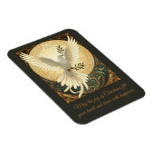 Taube mit Olivenzweig Weihnachtsdesign Magnet (Rechte Seite)