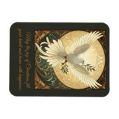 Taube mit Olivenzweig Weihnachtsdesign Magnet (Horizontal)