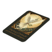 Taube mit Olivenzweig Weihnachtsdesign Magnet (Linke Seite)