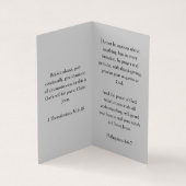 Taube mit schräg geklapptem Kreuz Visitenkarten (Innenseite)