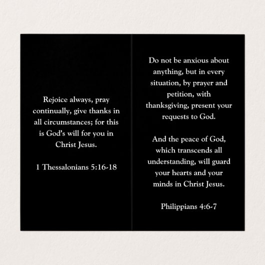 Taube mit schräg geklapptem Kreuzschwarz Visitenkarten (Innenseite Aufgefaltet)