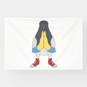 Taube mit Schuhen Banner