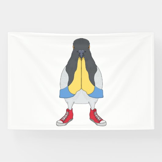 Taube mit Schuhen Banner (Horizontal)