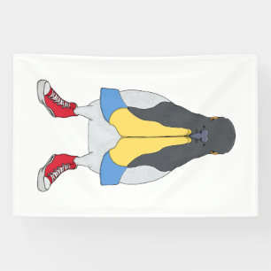 Taube mit Schuhen Banner