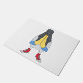 Taube mit Schuhen Fußmatte (Schrägansicht)