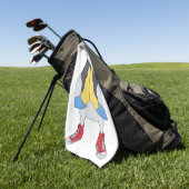 Taube mit Schuhen Golfhandtuch (Gras)