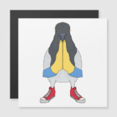 Taube mit Schuhen Magnetkarte (Vorne/Hinten)
