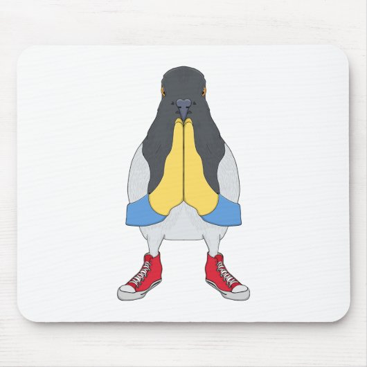 Taube mit Schuhen Mousepad (Vorne)