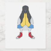 Taube mit Schuhen Weinetikett (Einzelnes Label)