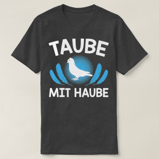 Taube mit Taube T-Shirt (Design vorne)