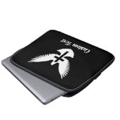 Taube mit überlaufendem Laptop-Sieb Laptopschutzhülle (Vorne Knopf)