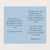 Taube mit vertikal geklapptem Cross Blue Visitenkarten (Innenseite Aufgefaltet)