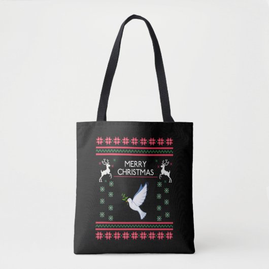 Taube mit Weihnachtsbird Tasche (Vorderseite)