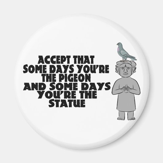 Taube oder Statue Magnet (Vorne)