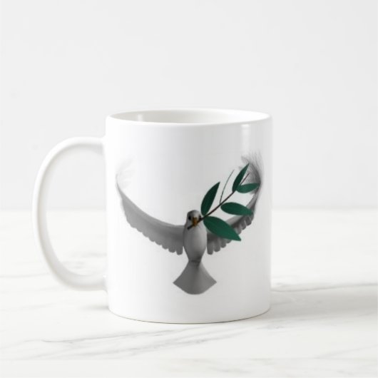 Taube-olivebranch Kaffeetasse (Links)