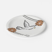 Taube Pappteller (Schrägansicht)