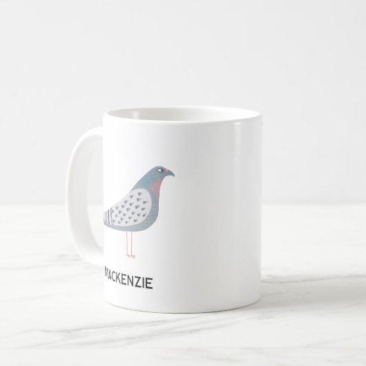 Taube Personalisiert Kaffeetasse (Vorderseite Links)