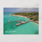 Taube Point Tobago mit Glasbodenbooten Postkarte (Vorderseite)