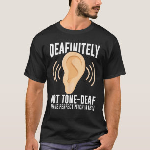 Taube Pride Awareness ASL Gebärdensprache T-Shirt