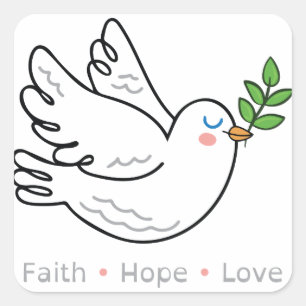 Taube Quadratischer Aufkleber