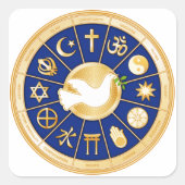 Taube Quadratischer Aufkleber (Vorderseite)