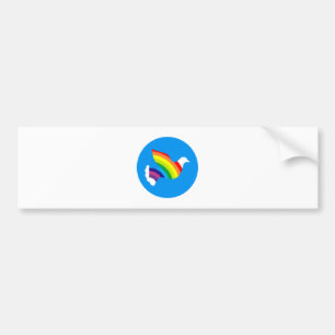 Taube Regenbogen dove rainbow Autoaufkleber