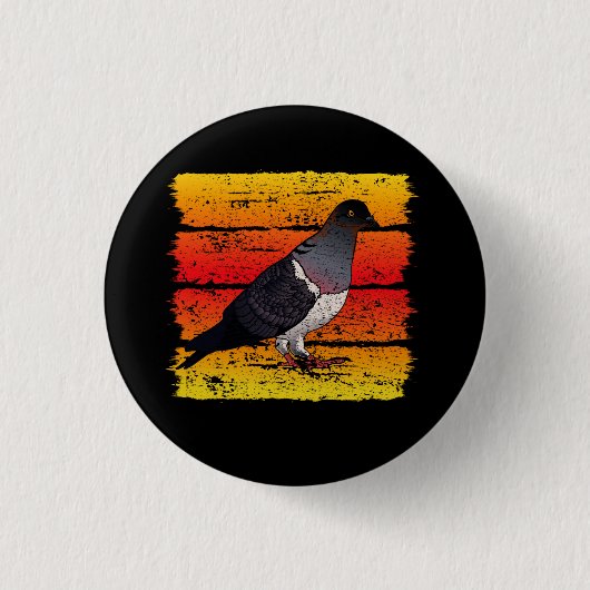 Taube Retro Vintage Button (Vorderseite)