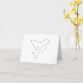 Taube-Single-Linie Zeichnend Karte (Gelbe Blume)