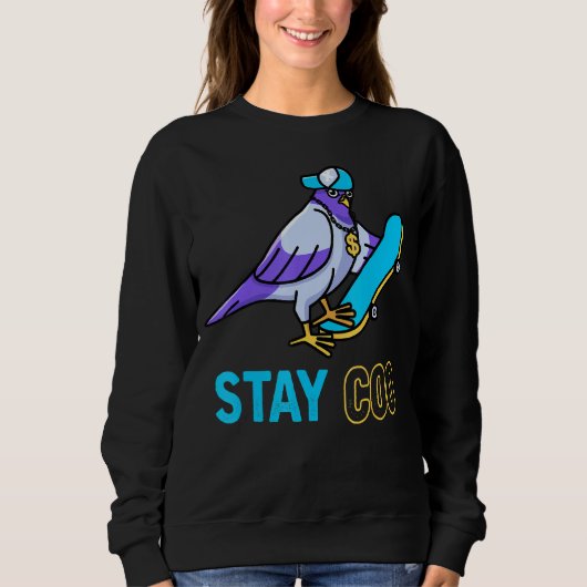 Taube Skaten Bird Watching Sweatshirt (Vorderseite)
