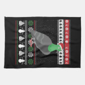 Taube - Täubchen Ugly Christmas Geschirrtuch (Horizontal)