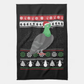 Taube - Täubchen Ugly Christmas Geschirrtuch (Vertikal)