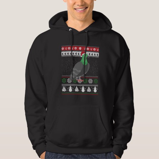 Taube - Täubchen Ugly Christmas Hoodie (Vorderseite)
