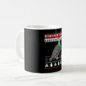 Taube - Täubchen Ugly Christmas Kaffeetasse (Vorderseite Links)